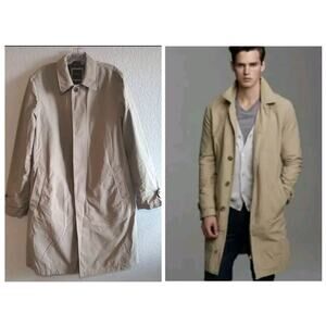 J. Crew NNT Sutherland Trench Coat Classic Preppy Tan Mid-length Cotton Jacket S